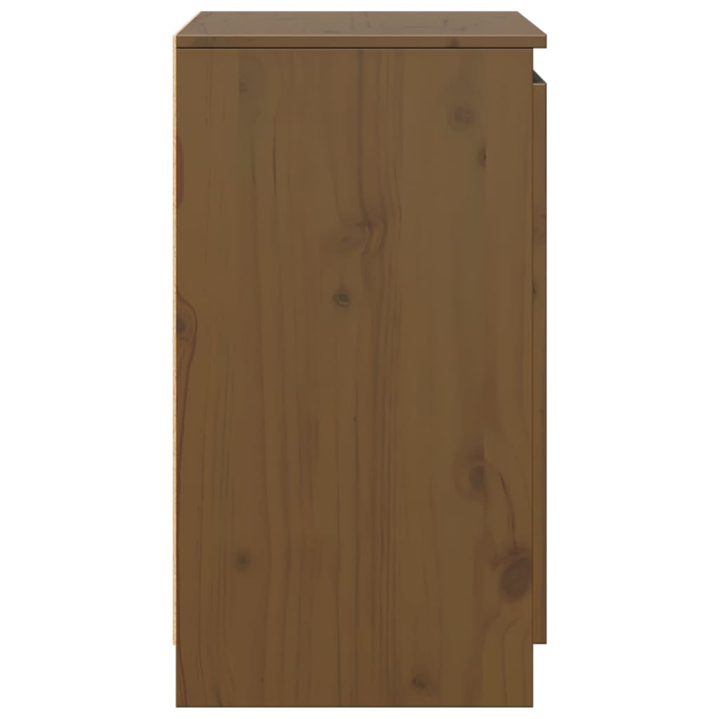 Beistellschrank Honigbraun 60x36x65 cm Massivholz Kiefer