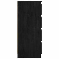 Thumbnail for Beistellschrank Schwarz 60x36x84 cm Massivholz Kiefer