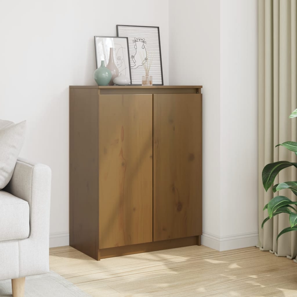 Sideboard Honigbraun 60x36x84 cm Massivholz Kiefer