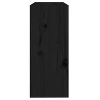 Thumbnail for Bücherregal/Raumteiler Schwarz 60x30x71,5 cm Massivholz Kiefer