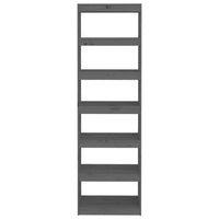 Thumbnail for Bücherregal/Raumteiler Grau 60x30x199,5 cm Massivholz Kiefer
