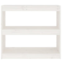 Thumbnail for Bücherregal/Raumteiler Weiß 80x30x71,5 cm Massivholz Kiefer