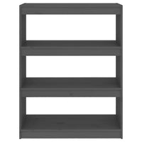 Thumbnail for Bücherregal/Raumteiler Grau 80x30x103,5 cm Massivholz Kiefer