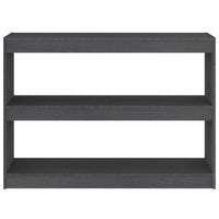 Thumbnail for Bücherregal Raumteiler Grau 100x30x71,5 cm Massivholz Kiefer