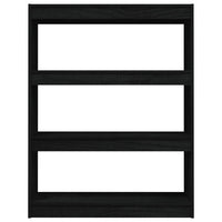 Thumbnail for Bücherregal/Raumteiler Schwarz 100x30x103 cm Kiefer Massivholz