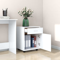 Thumbnail for Rollschrank Weiß 45x38x54 cm Holzwerkstoff
