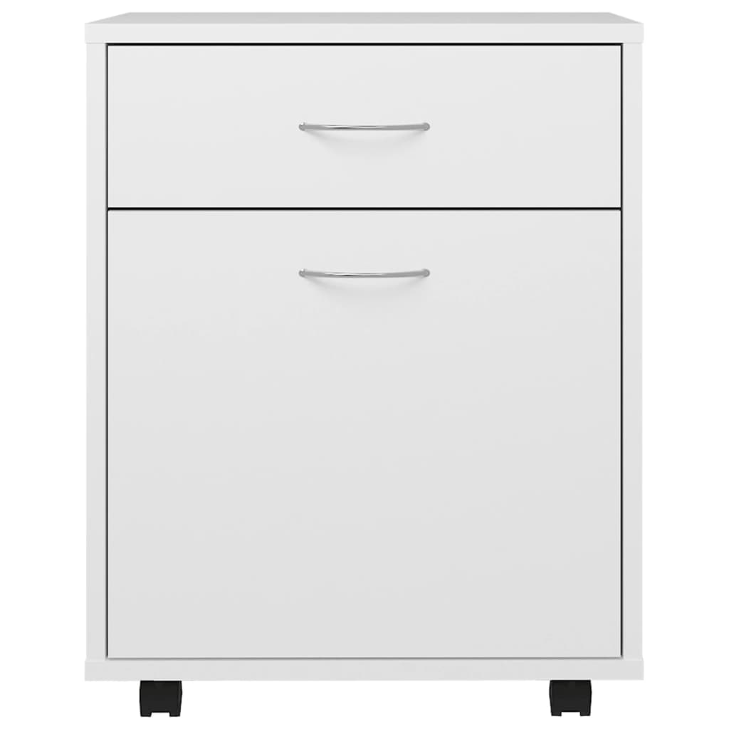 Rollschrank Weiß 45x38x54 cm Holzwerkstoff