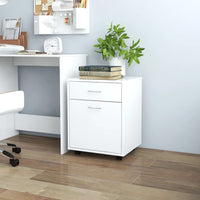 Thumbnail for Rollschrank Weiß 45x38x54 cm Holzwerkstoff