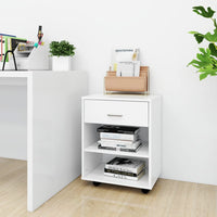 Thumbnail for Rollschrank Weiß 46x36x59 cm Holzwerkstoff