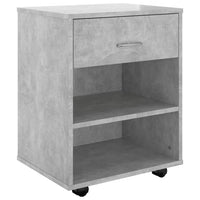 Thumbnail for Rollschrank Betongrau 46x36x59 cm Holzwerkstoff