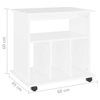 Thumbnail for Rollschrank Weiß 60x45x60 cm Holzwerkstoff