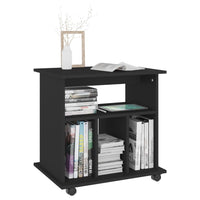 Thumbnail for Rollschrank Schwarz 60x45x60 cm Holzwerkstoff