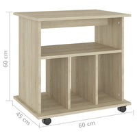 Thumbnail for Rollschrank Sonoma-Eiche 60x45x60 cm Holzwerkstoff