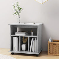 Thumbnail for Rollschrank Betongrau 60x45x60 cm Holzwerkstoff