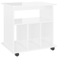 Thumbnail for Rollschrank Hochglanz-Weiß 60x45x60 cm Holzwerkstoff