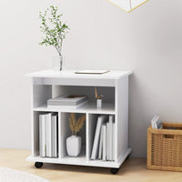Thumbnail for Rollschrank Hochglanz-Weiß 60x45x60 cm Holzwerkstoff