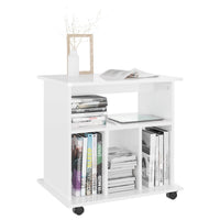 Thumbnail for Rollschrank Hochglanz-Weiß 60x45x60 cm Holzwerkstoff