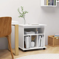 Thumbnail for Rollschrank Hochglanz-Weiß 60x45x60 cm Holzwerkstoff