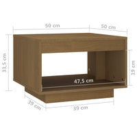 Thumbnail for Couchtisch Honigbraun 50x50x33,5 cm Massivholz Kiefer