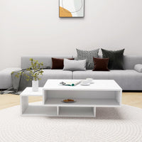 Thumbnail for Couchtisch Weiß 105x55x32 cm Holzwerkstoff