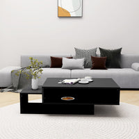 Thumbnail for Couchtisch Schwarz 105x55x32 cm Holzwerkstoff