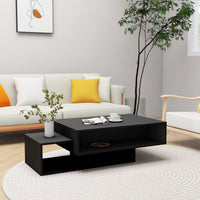 Thumbnail for Couchtisch Schwarz 105x55x32 cm Holzwerkstoff