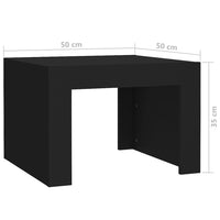 Thumbnail for Couchtisch Schwarz 50x50x35 cm Holzwerkstoff