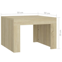 Thumbnail for Couchtisch Sonoma-Eiche 50x50x35 cm Holzwerkstoff