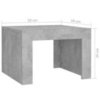 Thumbnail for Couchtisch Betongrau 50x50x35 cm Holzwerkstoff