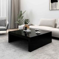Thumbnail for Couchtisch Schwarz 100x100x35 cm Holzwerkstoff
