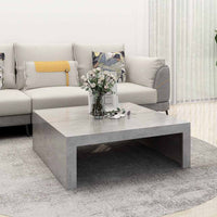 Thumbnail for Couchtisch Betongrau 100x100x35 cm Holzwerkstoff