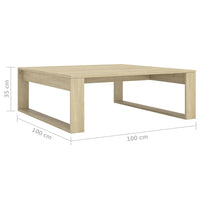 Thumbnail for Couchtisch Sonoma-Eiche 100x100x35 cm Holzwerkstoff