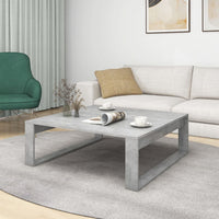 Thumbnail for Couchtisch Betongrau 100x100x35 cm Holzwerkstoff