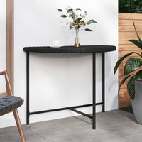 Thumbnail for Gartentisch Schwarz 100x50x75 cm Poly Rattan