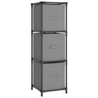 Thumbnail for Lagerschrank mit 3 Stoff-Schubladen Grau 34x34x101 cm Stahl