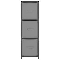 Thumbnail for Lagerschrank mit 3 Stoff-Schubladen Grau 34x34x101 cm Stahl