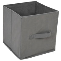 Thumbnail for Lagerschrank mit 3 Stoff-Schubladen Grau 34x34x101 cm Stahl