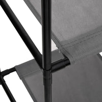 Thumbnail for Lagerschrank mit 3 Stoff-Schubladen Grau 34x34x101 cm Stahl