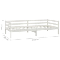 Thumbnail for Tagesbett Weiß Massivholz Kiefer 90x200 cm