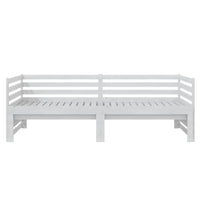 Thumbnail for Ausziehbares Tagesbett Weiß Massivholz Kiefer 2x(90x200) cm