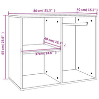 Thumbnail for Regal für Schminktisch Schwarz 80x40x65 cm Holzwerkstoff