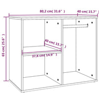 Thumbnail for Regal für Schminktisch Sonoma-Eiche 80x40x65 cm Holzwerkstoff