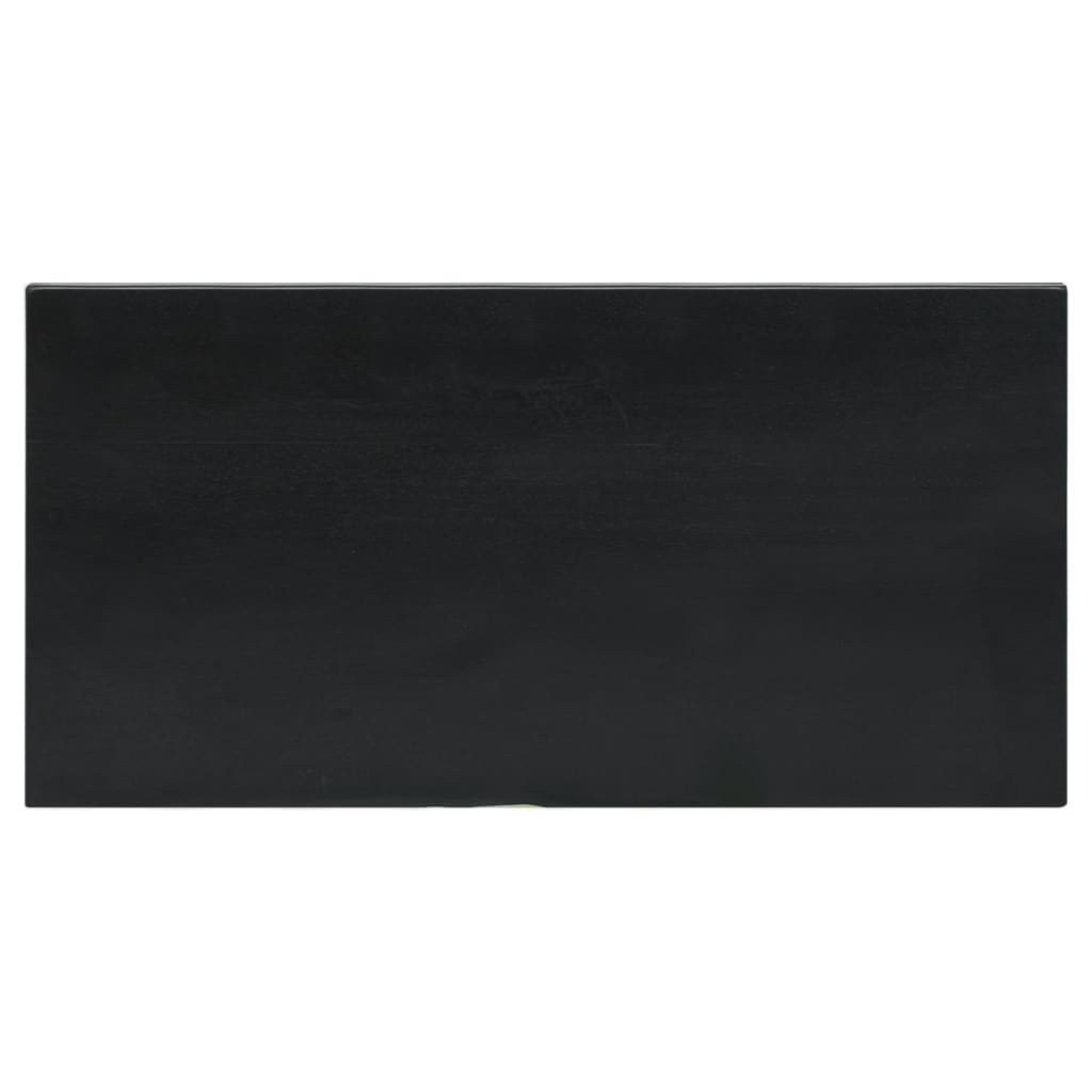 Nachttisch Schwarz 60x30x75 cm Massivholz Mahagoni
