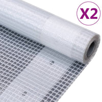 Thumbnail for Gitter-Abdeckplanen 2 Stk. 260 g/m² 1,5x5 m Weiß