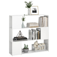 Thumbnail for Bücherregal Raumteiler Hochglanz-Weiß 100x24x94 cm