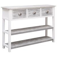 Thumbnail for Sideboard Antik-Grau 108x30x76 cm Massivholz Paulownia