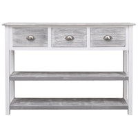 Thumbnail for Sideboard Antik-Grau 108x30x76 cm Massivholz Paulownia