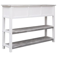Thumbnail for Sideboard Antik-Grau 108x30x76 cm Massivholz Paulownia