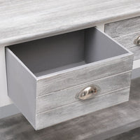 Thumbnail for Sideboard Antik-Grau 108x30x76 cm Massivholz Paulownia