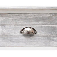 Thumbnail for Sideboard Antik-Grau 108x30x76 cm Massivholz Paulownia